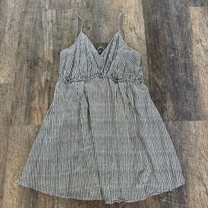 Navy and White Striped Dress